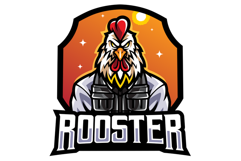 rooster-esport-mascot-logo-design