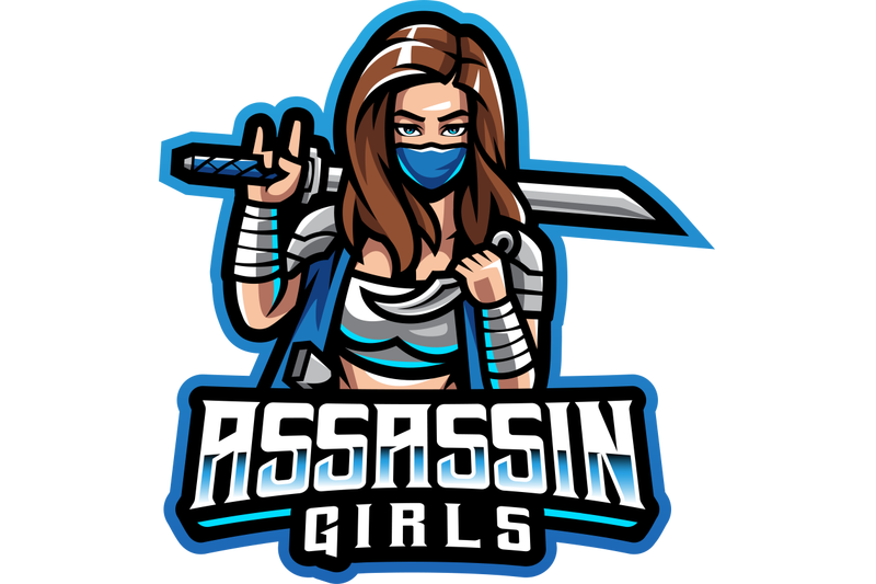 assassin-girls-esport-mascot-logo-design