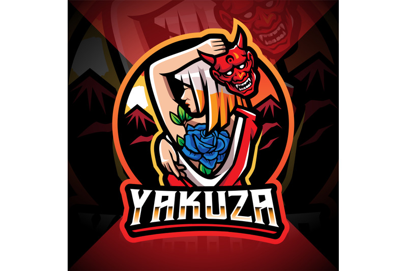 yakuza-esport-mascot-logo-design