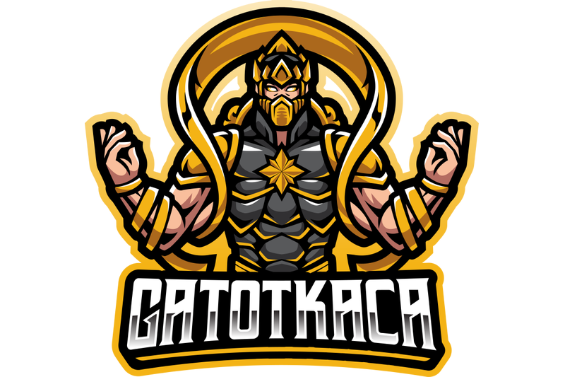 gatotkaca-esport-mascot-logo-design