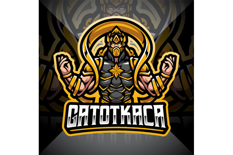 gatotkaca-esport-mascot-logo-design