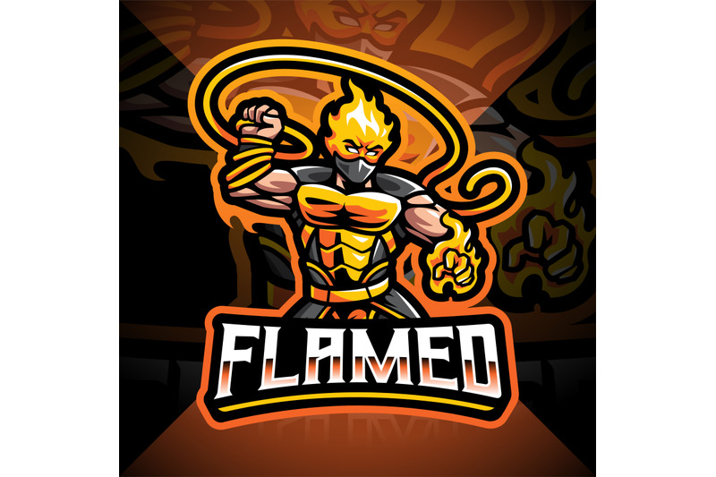 fire-man-esport-mascot-logo-design