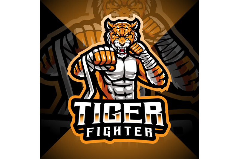 tiger-fighter-esport-mascot-logo-design