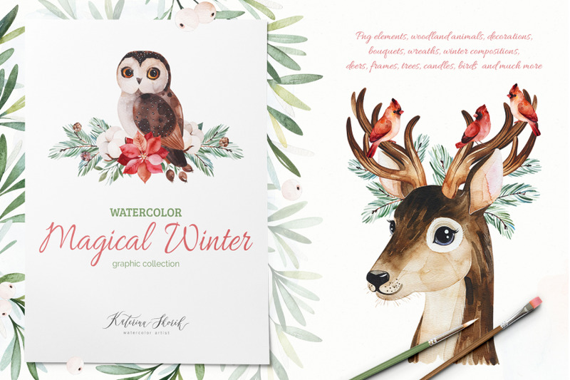 magical-winter-watercolor-collection