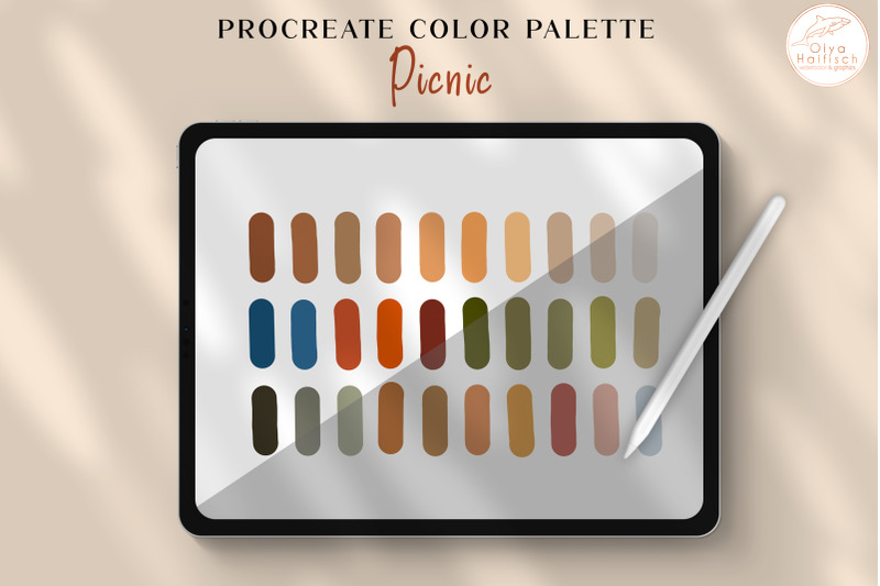 boho-procreate-color-swatches-bright-color-palette-picnic
