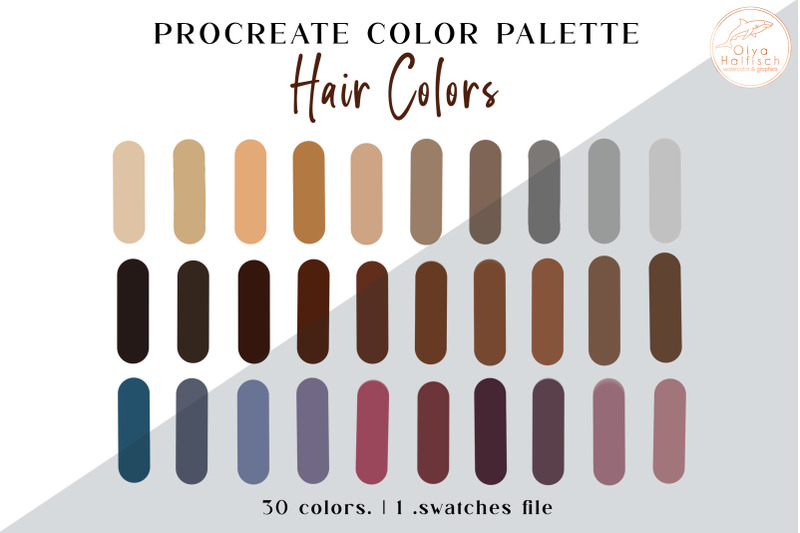 hair-procreate-color-swatches-hair-colors-palette