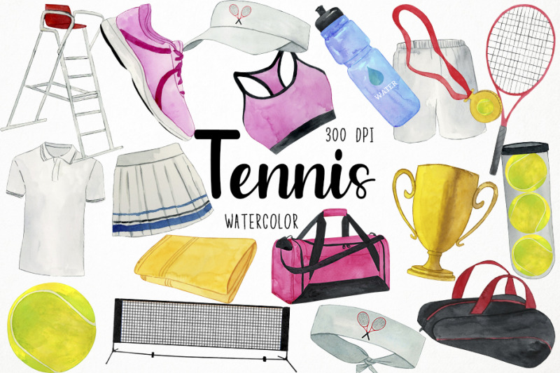 watercolor-tennis-clipart-tennis-graphics-tennis-match-clipart