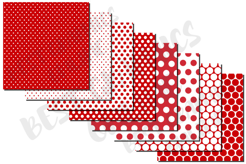 red-polka-dot-digital-papers-polka-dots-backgrounds