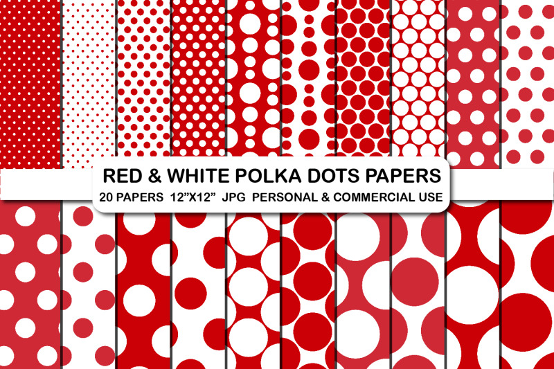 red-polka-dot-digital-papers-polka-dots-backgrounds