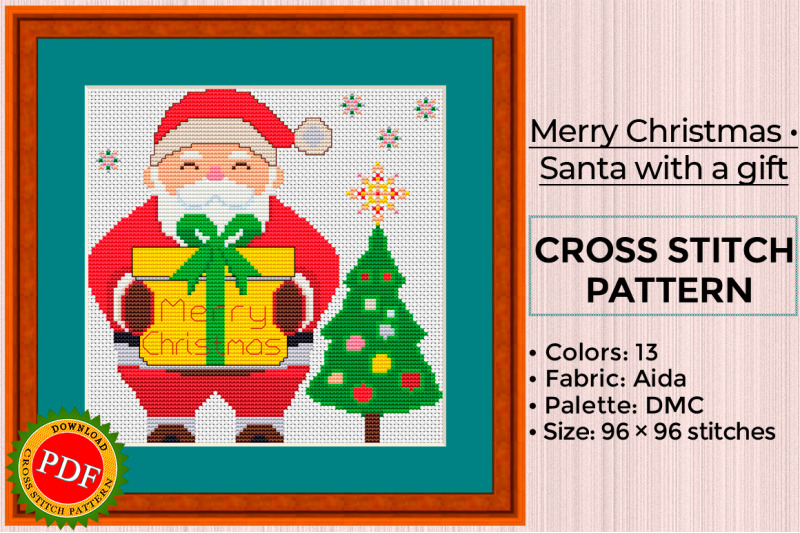 merry-christmas-cross-stitch-pattern-santa-with-a-gift