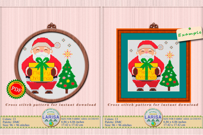 merry-christmas-cross-stitch-pattern-santa-with-a-gift
