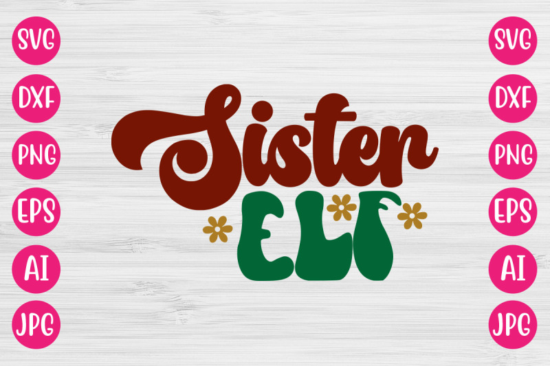 sister-elf-svg-retro-design