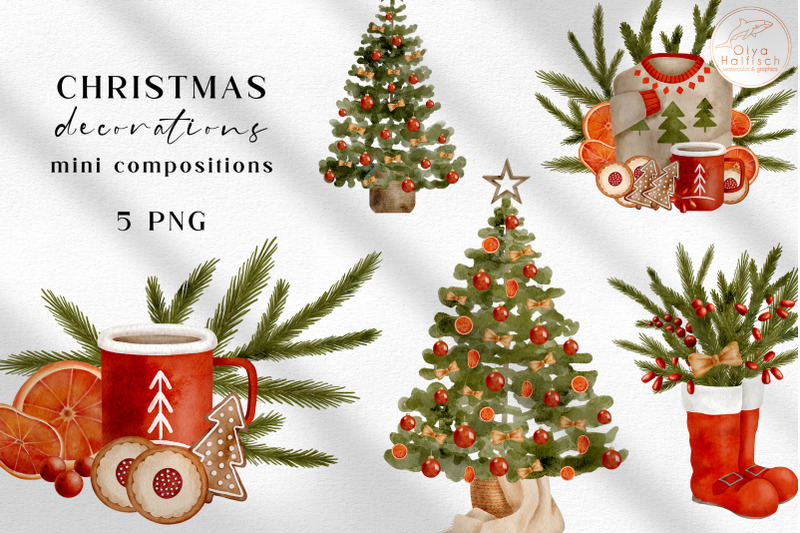 watercolor-christmas-clipart-cozy-christmas-home-decor-png