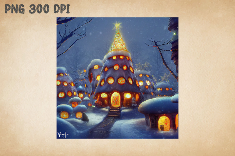 cozy-christmas-mushroom-village