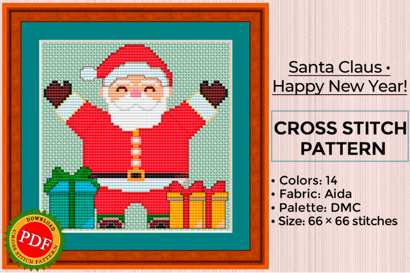 santa-claus-cross-stitch-pattern-happy-new-year