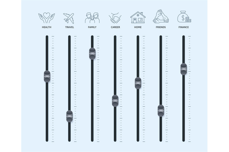work-life-balance-priorities-control-board-with-slider-controllers-of