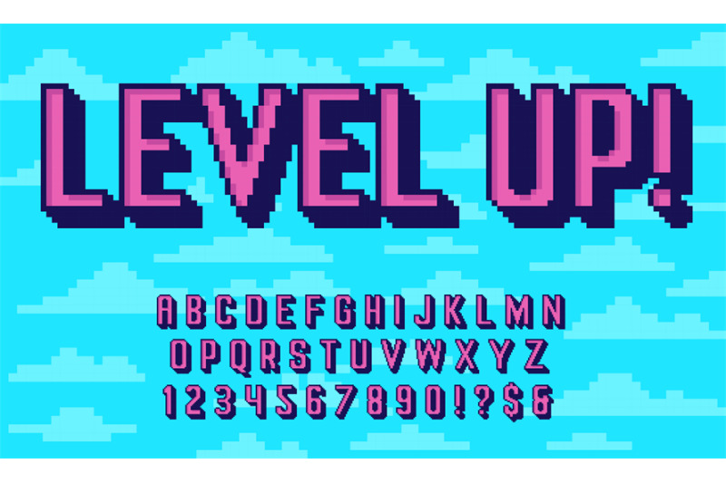 retro-pixel-art-3d-font-8-bit-typography-alphabet-extruded-letters-a