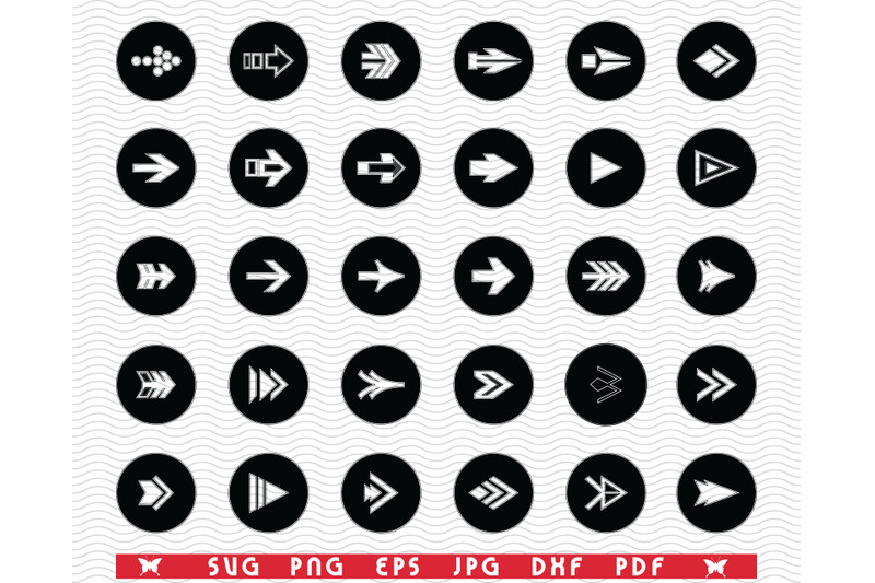 svg-arrows-signs-isolated-silhouettes