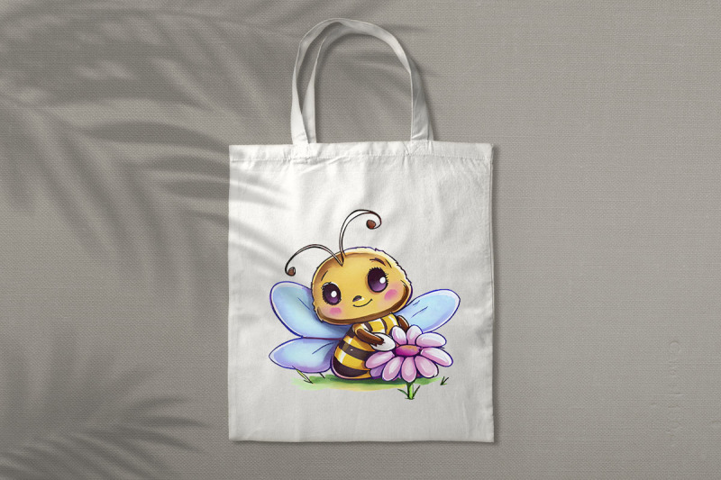 bee-amp-flower-watercolor-clipart-bundle