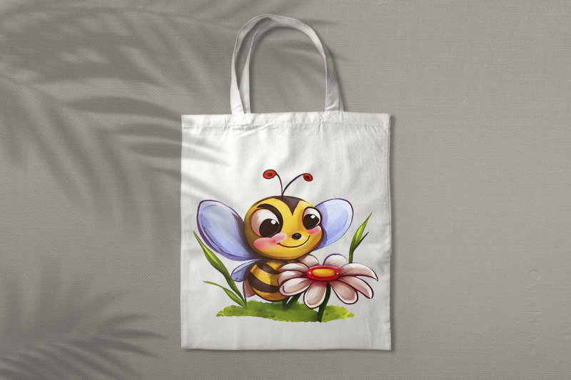 bee-amp-flower-watercolor-clipart-bundle