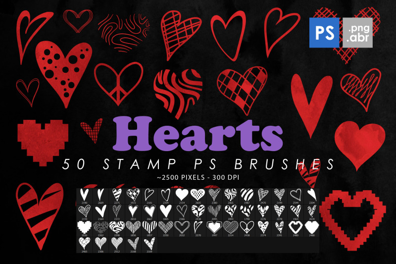50-hearts-photoshop-stamp-brushes