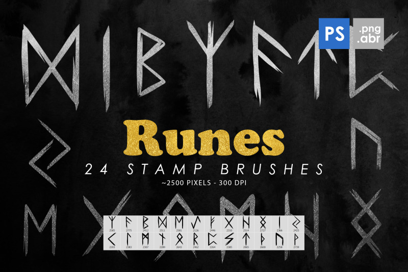 24-runes-photoshop-stamp-brushes