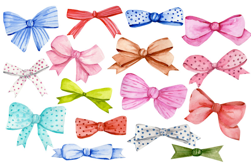 watercolor-clipart-colorful-bows-clipart-png-birthday-party