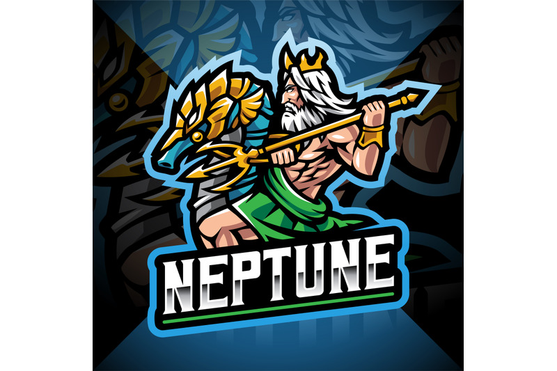 neptune-god-esport-mascot-logo-design