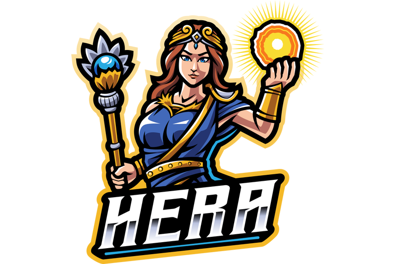 hera-esport-mascot-logo-design