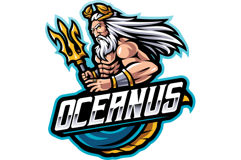 oceanus-god-esport-mascot-logo-design