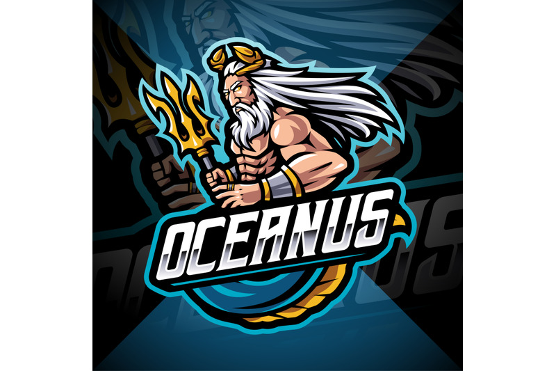 oceanus-god-esport-mascot-logo-design