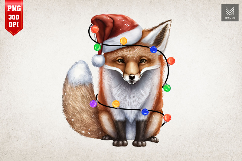 cute-fox-in-santa-hat-watercolor