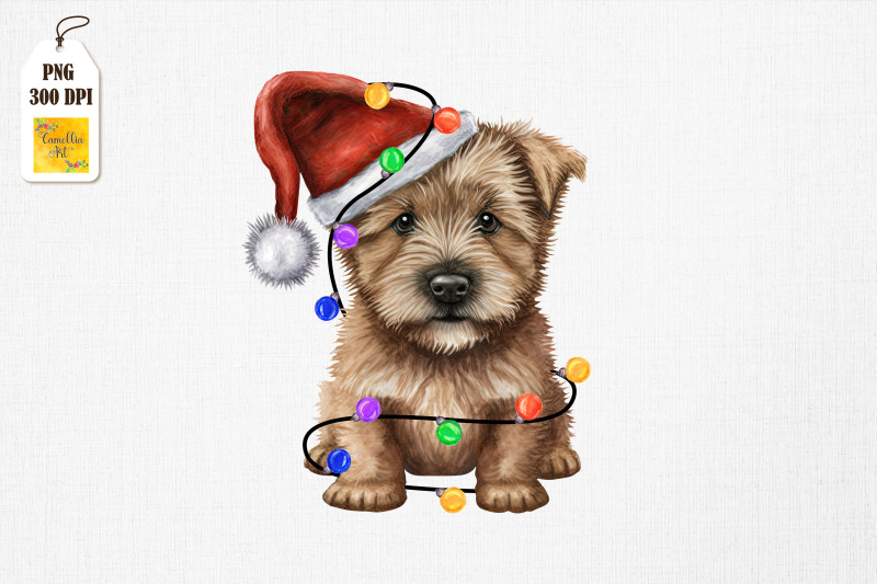 cute-dog-in-santa-hat-watercolor-xmas