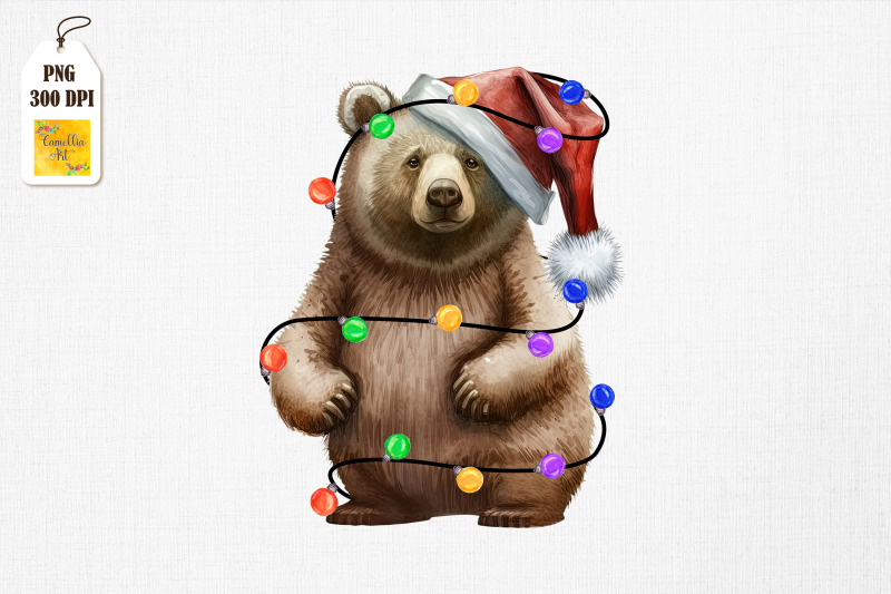 watercolor-bear-in-santa-hat-christmas