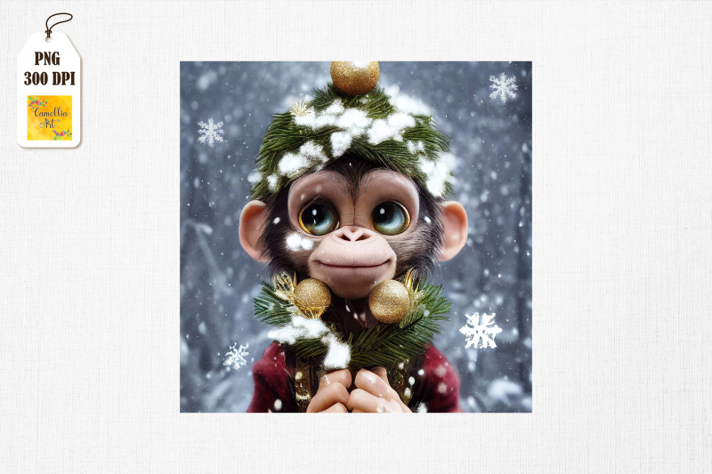 cute-monkey-christmas-tree