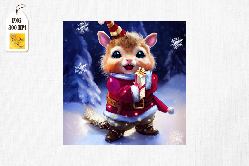 happy-chipmunk-in-santa-costume-xmas