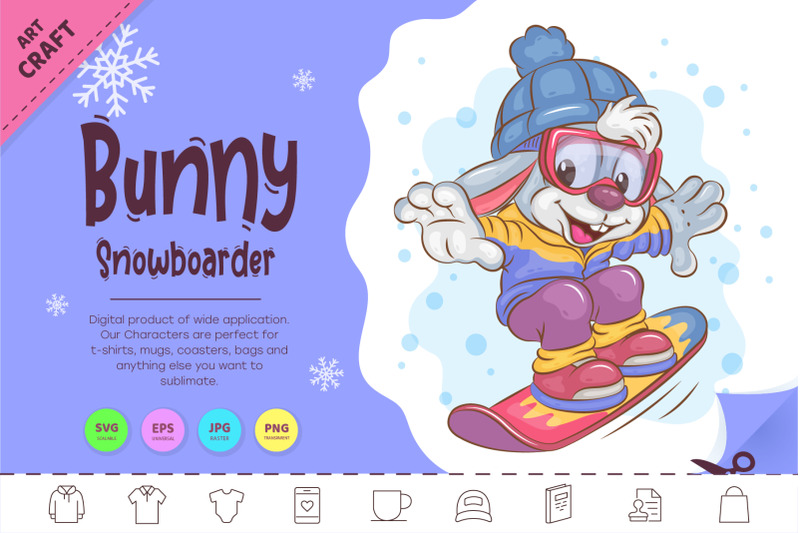 cartoon-bunny-snowboarder-clipart