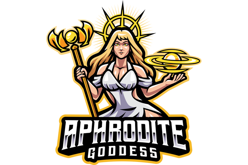 aphrodite-goddess-esport-mascot-logo-design