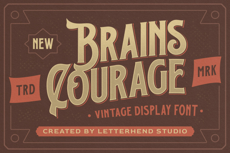 brains-courage-vintage-display-font
