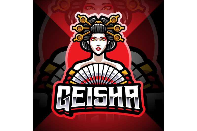 geisha-esport-mascot-logo-design