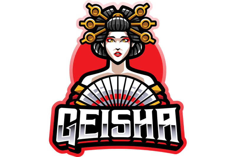 geisha-esport-mascot-logo-design