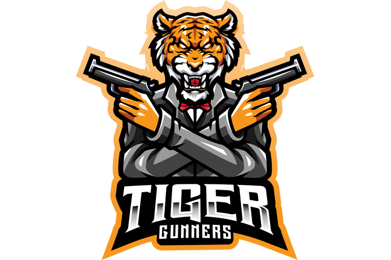 tiger-gunner-esport-mascot-logo