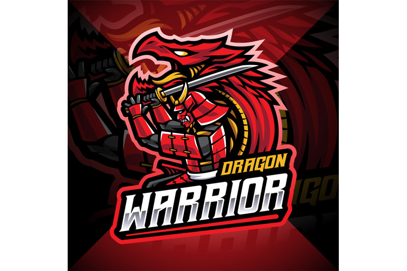 dragon-warrior-esport-mascot-logo-design