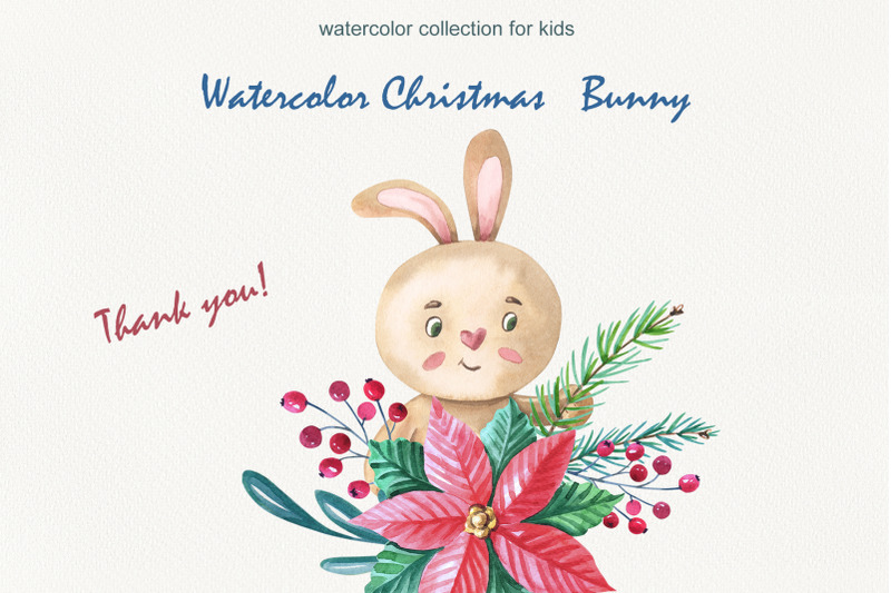 watercolor-christmas-bunny