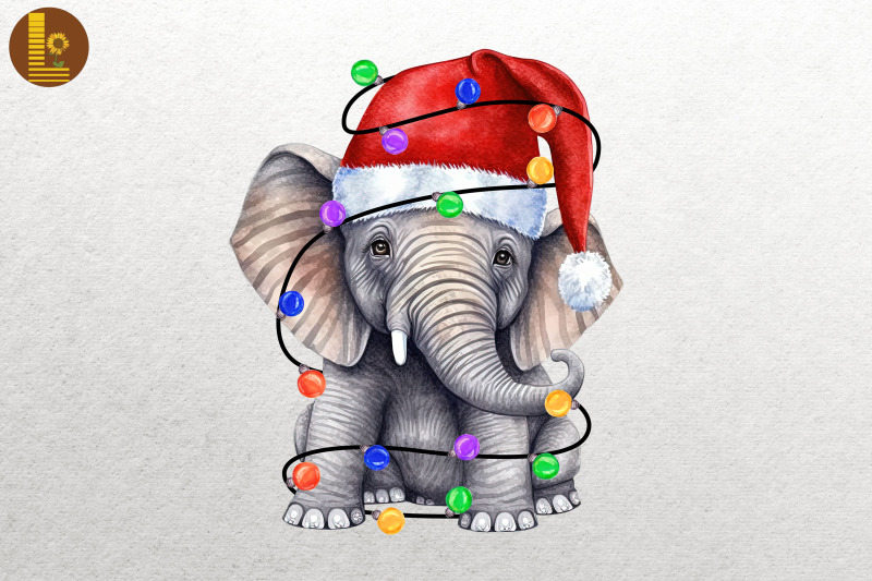 cute-elephant-watercolor-happy-christmas