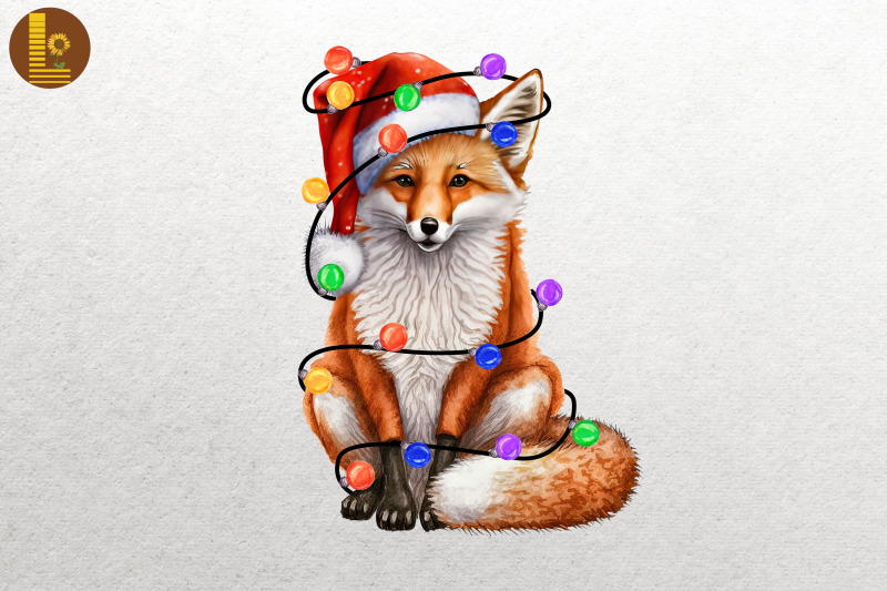 cute-fox-watercolor-happy-christmas