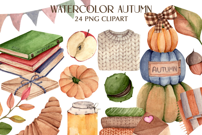 watercolor-autumn-set
