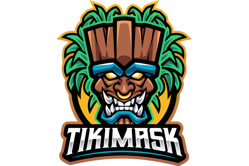 tiki-mask-esport-mascot-logo-design