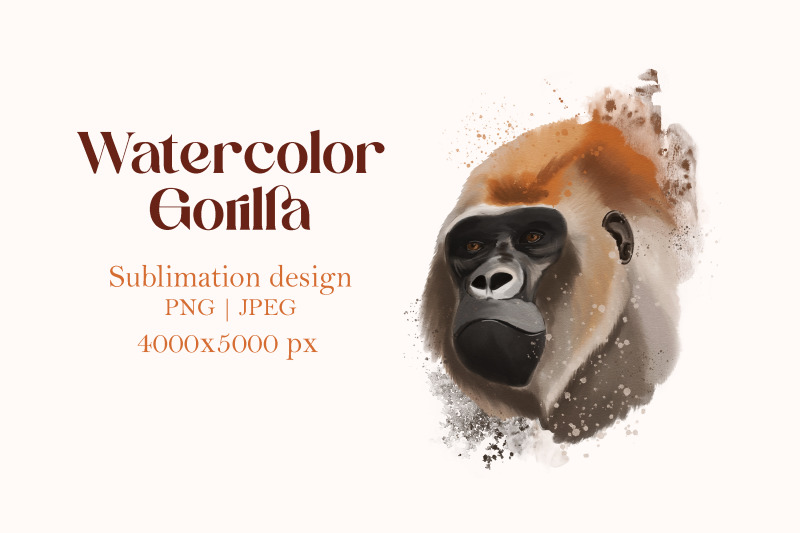 watercolor-gorilla-painting-animal-print-art-sublimation