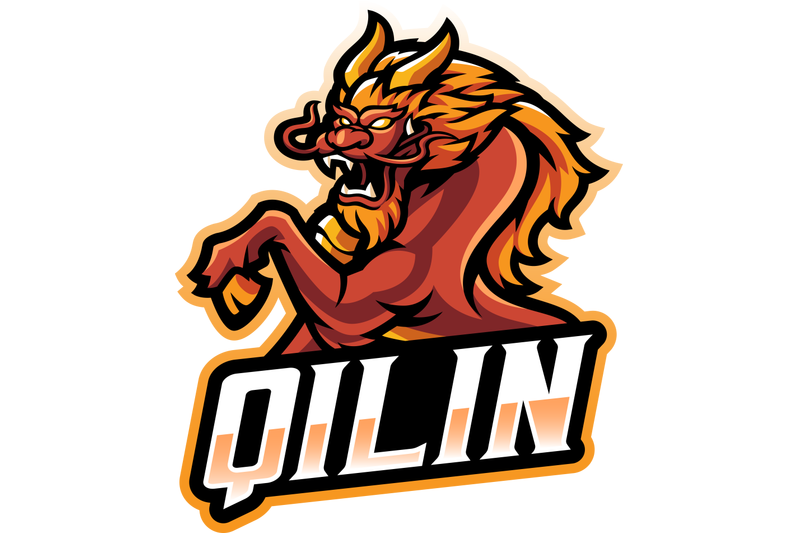 qilin-esport-mascot-logo-design